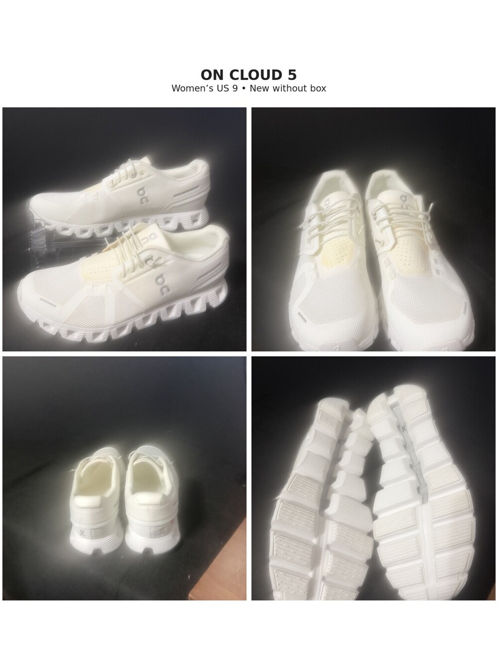 On Cloud 5 Women's Size 9 Off White/Cream New Without Box